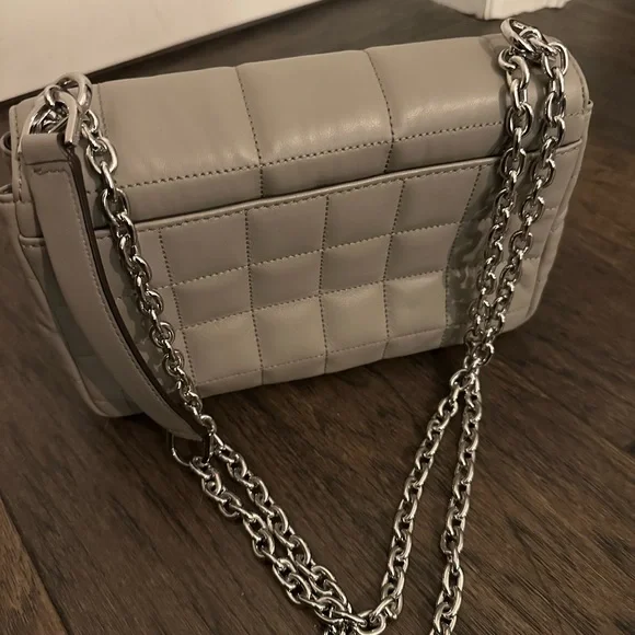 Michael Kors Gray Quilted Shoulder Bag - Picture 2 of 4